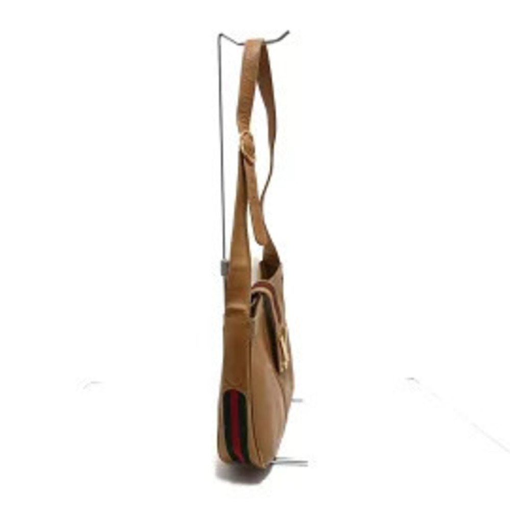 Gucci Shoulder Bag Long Boot Brown Green Red Leather